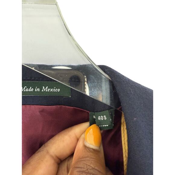 J.Crew Blazer Men's Navy Blue Legacy Sportscoat Wool Preppy Work Office Size 40S - Picture 2 of 12